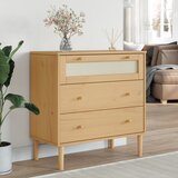 vidaXL Predalnik SENJA rjav 80x40x80 cm trdna borovina Cene