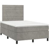 Box spring krevet s madracem svjetlosivi 120x200 cm baršunasti | shoptok.hr