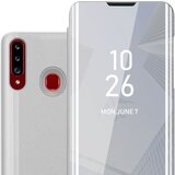Cadorabo Ohišje, združljiv s Samsungom v Agate Silver - Clear View Zrcalo Zaščitni pokrov s funkcijo stojala 360 stopinj zaščita, (20571161) | Shoptok.si