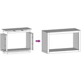 vidaXL Stalak za drva za ogrjev bijeli 100x40x60 cm čelični | shoptok.hr