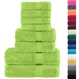  8-dijelni vrhunski set ručnika SOLUND zelena boja jabuke 600gsm | shoptok.hr