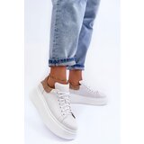 Boto Women's Leather Platform Sneakers White Lemar 10150 | Shoptok.si