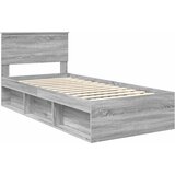  Krevetna konstrukcija s uzglavljem Siva Sonoma 90 x 190 cm | shoptok.hr