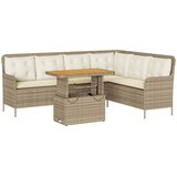  2-dijelni set vrtnih sofa od poliratana s jastucima bež | shoptok.hr