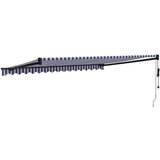  Automatska tenda na uvlačenje plavo-bijela 4 5 x 3 m | shoptok.hr