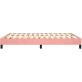  Okvir za krevet s oprugom ružičasti 140 x 190 cm baršunasti | shoptok.hr