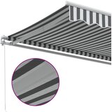 Tenda na ručno uvlačenje antracit i bijela 350 x 250 cm | Eponuda.com