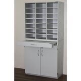 eurokraft pro Urejevalna postaja, VxŠxG 1864 x 913 x 440 mm, 21 predelkov DIN A4, svetlo siva RAL 7035 | Shoptok.si