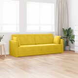  Podni kauč na razvlačenje Žuta 213 x 70 x 77 cm Baršun | shoptok.hr