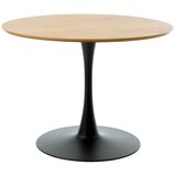 Unique Furniture Okrogla jedilna miza z mizno ploščo v hrastovem dekorju ø 100 cm Cesura – | Shoptok.si