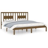The Living Store Posteljni okvir medeno rjav iz trdne borovine 200x200 cm - Posteljni Okvir, (21531600) | Shoptok.si