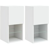 vidaXL TV omarica z LED lučkami 2 kosa bela 30,5x30x60 cm, (20977978) | Shoptok.si