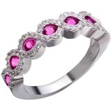 IZMAEL Prsten EL-29932 - Srebrna / Ružičasta / 57mm | shoptok.hr