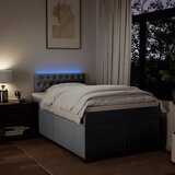 Krevet s oprugama i madrac svjetlosivi 120 x 200cm od tkanine | shoptok.hr