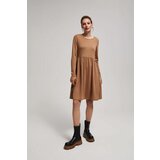 Marisse Dark Beige Dress With Long Sleeves And A Flared Bottom | Eponuda.ba