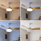 Brilagi LED stropni ventilator sa prigušivačem LED/34W/230V 106 cm bela/smeđa + daljinski upravljač | Eponuda.com