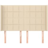  Uzglavlje s ušima krem 147x16x118/128 cm od tkanine | Eponuda.com