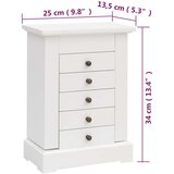  Kutija za nakit s ogledalom od MDF-a 25 x 13 5 x 34 cm | shoptok.hr