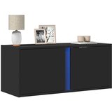  Zidni TV ormarić s LED svjetlima crni 80x31x35 cm Cene