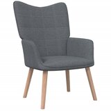  The Living Store Stol za sproščanje s stolčkom temno sivo blago - Stol Za Sproščanje, (21454989) | Shoptok.si