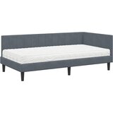  Kutni krevetni okvir s madracem 2 kom. Tamnosiva 90 x 200 cm | Shoptok.si
