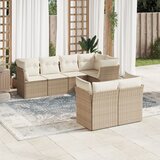 vidaXL 7-dijelni set vrtnih sofa od poliratana s jastucima bež | shoptok.hr