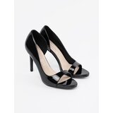 GOODIN Lacquered open-toe pumps black | shoptok.hr