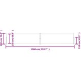 vidaXL Uvlačiva bočna tenda crvena 180 x 1000 cm | shoptok.hr
