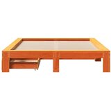 vidaXL Posteljni okvir brez vzmetnice vošč. rjav 150x200 cm borovina, (21368858) | Shoptok.si