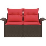 Vrtni kauč s jastukom s pohranom 141 x 62 x 69 cm poliratan | shoptok.hr