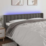  LED posteljno vzglavje temno sivo 183x16x78/88 cm žamet, (20793638) Cene