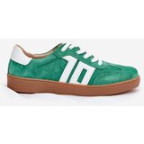VINCEZA Sneakers Sports Shoes Suede Green 79517 | Shoptok.si