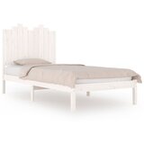 The Living Store Posteljni okvir bel iz trdne borovine 100x200 cm - Posteljni Okvir, (21529914) | Shoptok.si