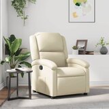 Maison Chic Počivalnik - Relax naslanjač krem umetno usnje, (22040347) | Shoptok.si