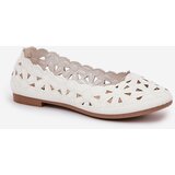 EVENTO Boto Perforated Children's Ballerinas With Glitter White Zindira | Shoptok.si