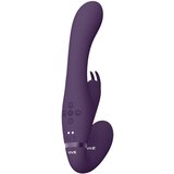VIVE Suki - vibrator brez naramnic za polnjenje s stimulatorjem klitorisa zajčka (vijolična) | Shoptok.si
