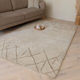 Asiatic Carpets Kremno bela pralna ročno tkana volnena preproga 200x290 cm Azera Crosshatch – | Shoptok.si