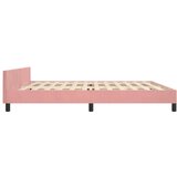  Za krevet s uzglavljem ružičasti 200x200 cm baršunasti | shoptok.hr