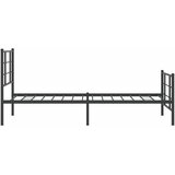  Metalni okvir kreveta uzglavlje i podnožje crni 90 x 200 cm | Eponuda.com