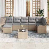 Sjedeća garnitura za vrt 8 pcs bež i svjetlosiva Poli ratan | shoptok.hr