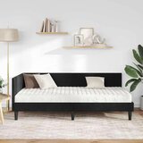 Kutni krevetni okvir s madracem Ostalo 2 pcs Crna Baršun | shoptok.hr