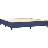  Box spring postelja z vzmetnico LED modra 200x200 cm blago, (20901342) | Shoptok.si