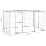  Vanjski kavez za pse od pocinčanog čelika s krovom 7 26 m² | shoptok.hr