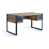 GINER Y COLOMER Pisalna miza iz mangovega lesa in kovine, (22147934) | Shoptok.si