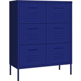 Furnova Omarica s predali mornarsko modra 80x35x101,5 cm jeklo, (21950591) | Shoptok.si