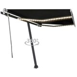  Ročno zložljiva tenda z LED lučkami 300x250 cm antracitna, (20728927) | Shoptok.si