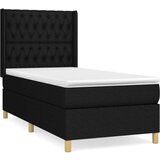  S oprugama i madracem crni 100 x 200 cm od tkanine | shoptok.hr