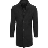 DStreet men's single-breasted black coat CX0427