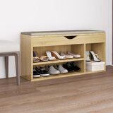 vidaXL Klop za čevlje z blazino sonoma hrast 104x30x49 cm iverna pl. Cene