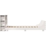  Posteljni okvir brez vzmetnice bel 75x190 cm trdna borovina | Shoptok.si